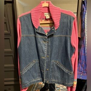 Pendleton vintage Pink and Blue Jean Jacket
